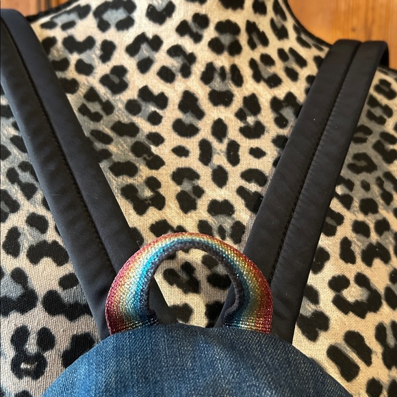 Coach Charlie Mini Denim backpack W/Blue Hawaii PATCHES Limited Edition EUC - Picture 6 of 14